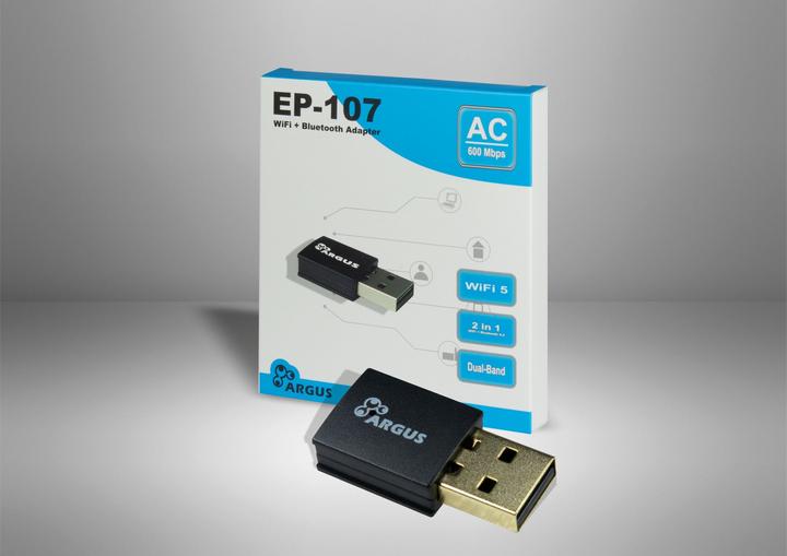 Produktbild Intertec USB Adapter EP-107 Wi-Fi und BT4.2 NT Argus,USB2.0,600Mbps (USB 2.0)