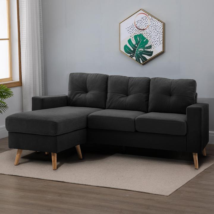 Produktbild Homcom Ecksofa mit abnehmbarem Bezug (Ecksofa)