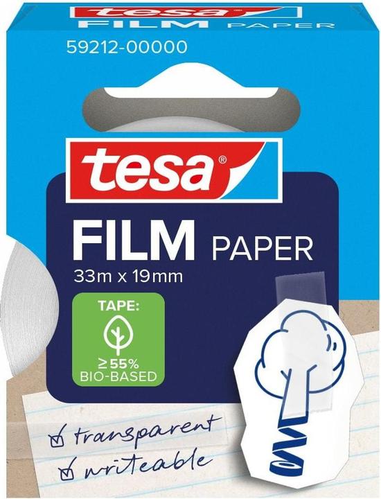 tesa tesafilm Ruban adhésif papier 33m 19mm 1 rouleau Boîte pliante (19 mm)