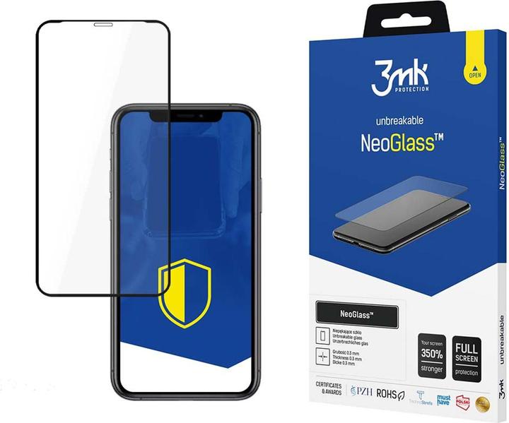 Actual product image 3MK NeoGlass for iPhone 11 Pro black frame (1 Piece, Apple iPhone 11 Pro)