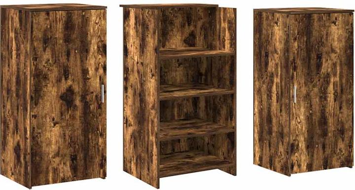 Actual product image VidaXL Reception counter smoked oak 155x50x103.5 cm wood-based reception counter