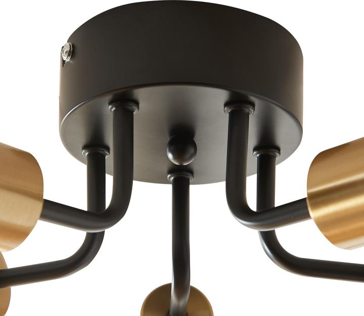 Actual product image Lux.Pro Deckenleuchte Barrow Schwarz/Gold (E27)