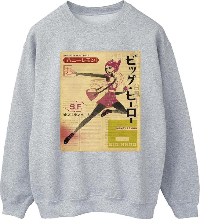 Disney Big Hero 6 Baymax Honey Lemon Newspaper Sweatshirt (XL)
