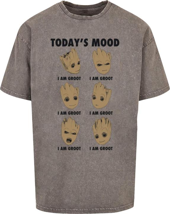 Actual product image Absolute Cult Guardians Of The Galaxy Vol 2 - Groot Todays Mood Acid Washed Oversized Tee - 114151 (XXL)