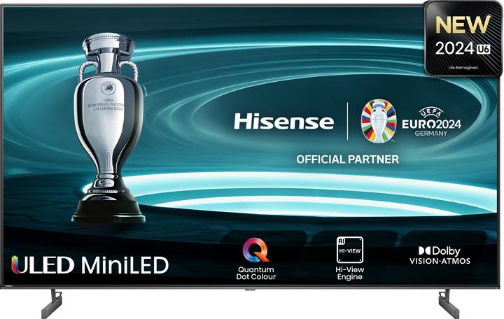 Actual product image Hisense TV 65U6NQ (164 cm (65 inch), black/dark grey, UltraHD/4K, Triple Tuner, Mini LED) (65", QNED, 4K)