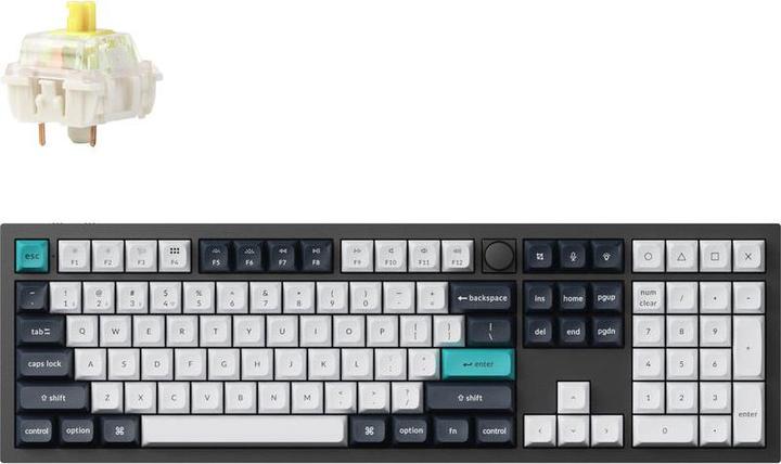 Immagine prodotto Keychron Q6 Max (Q6M-M4) QMK/VIA Tastiera meccanica personalizzata senza fili - Interruttore a banana 100%