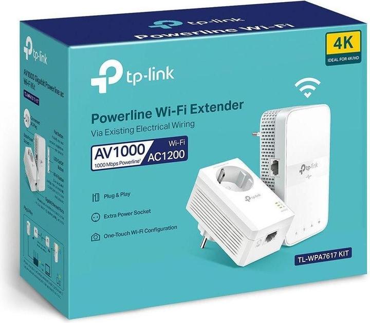 Actual product image TP-Link TL-WPA7617 KIT - Powerline Wi-Fi Kit (1000 Mbit/s)