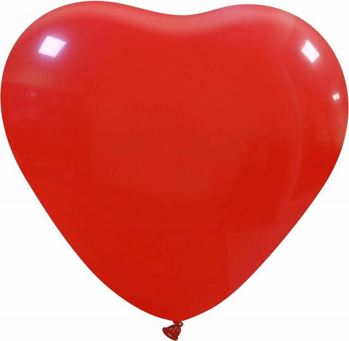 bonacker ballonversand Herzballons Maxi rot - Premium-Qualität aus Naturkautschuk (10 x)