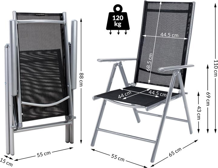 Actual product image Casaria Set of 2 garden chairs