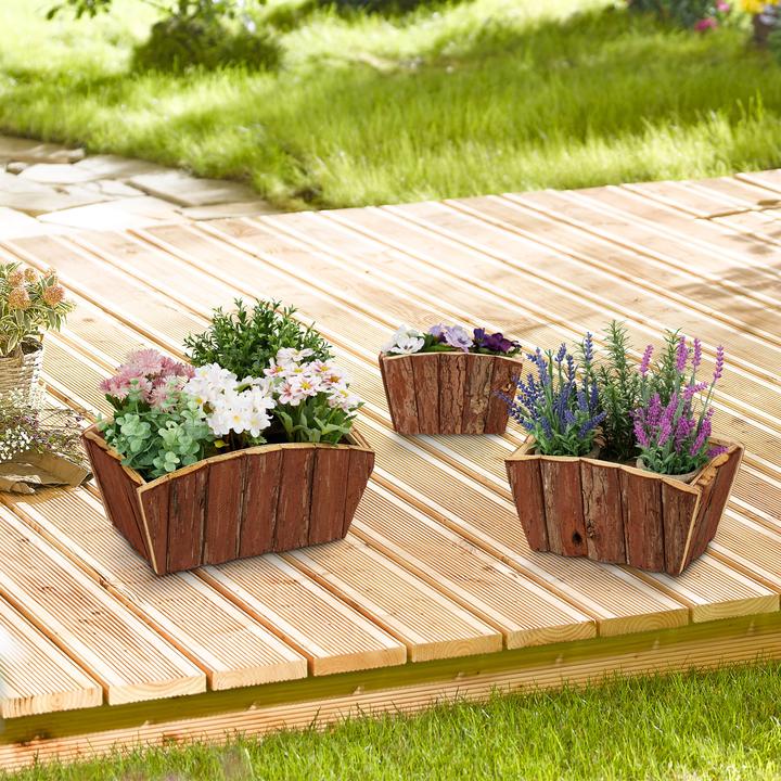 Produktbild Relaxdays Holzblumenkasten (32 cm)