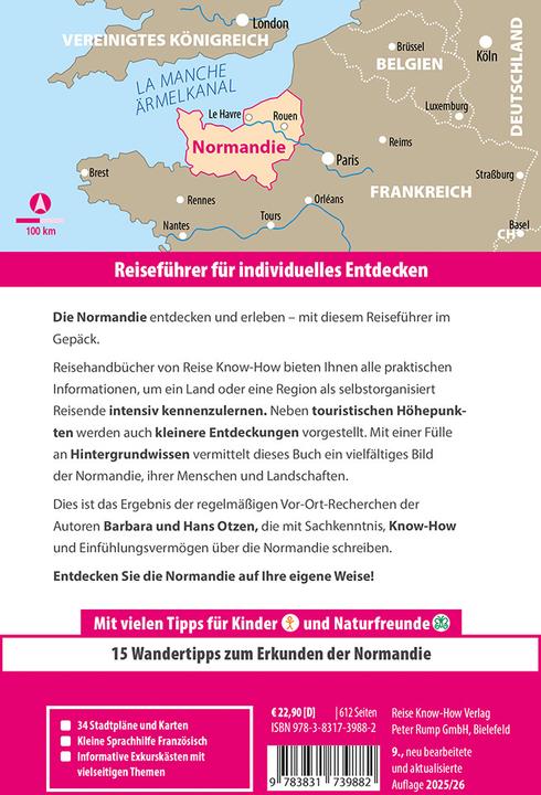 Produktbild Reiseführer Normandie (Deutsch, Hans Otzen, Barbara Otzen, 2025)