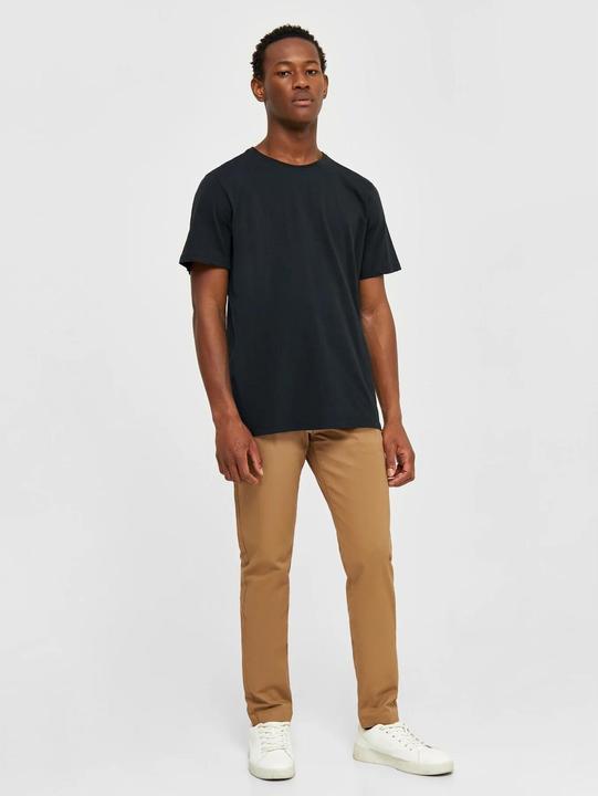 Actual product image KnowledgeCotton Apparel Basic Tee Black Jet (XL)