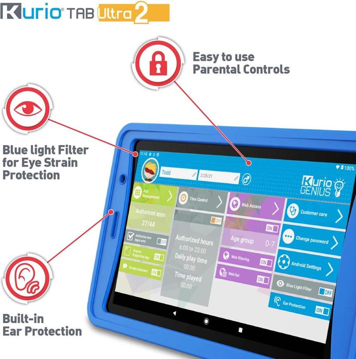 Productafbeelding KD Toys Kurio Tab Ultra 2 blauw (Frans, Italiaans, Duits)