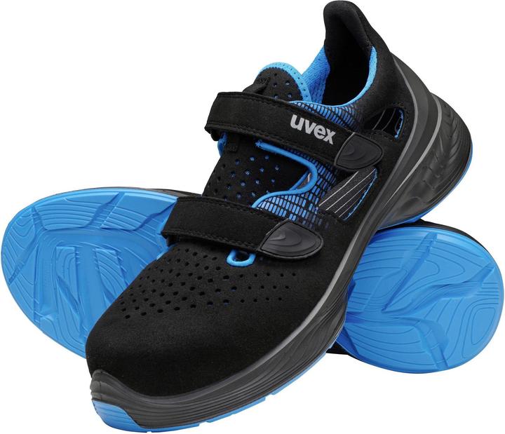 Produktbild Uvex Safety 1 G2 Sandalen S1 blau, schwarz Weite 11 Grösse 38 (S1, 38)