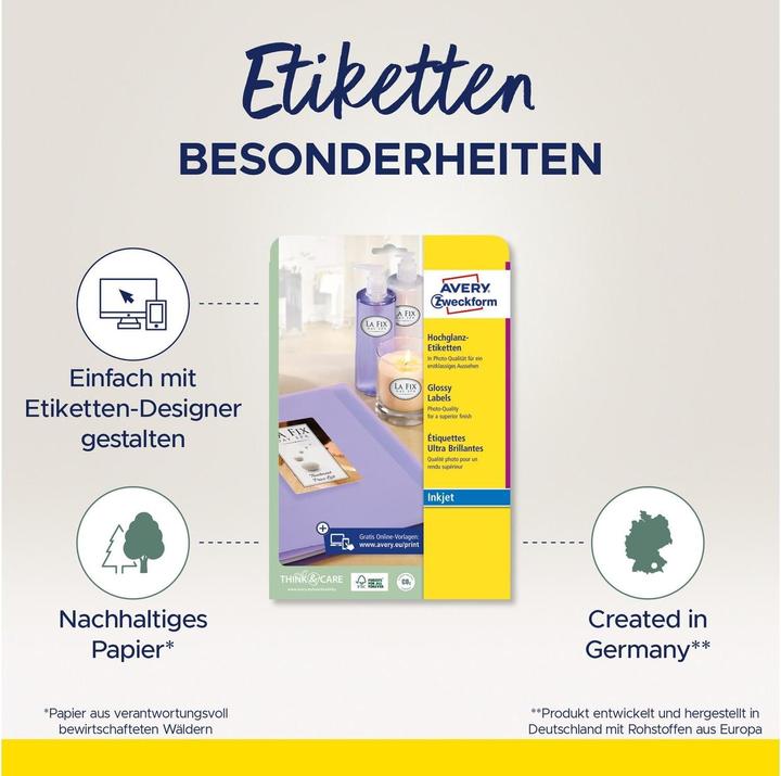 Produktbild Avery Fotoetiketten A4