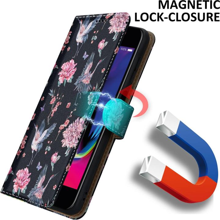 Image du produit Cadorabo Pochette Book avec impression (Apple iPhone 7, Apple iPhone SE (2ème génération))
