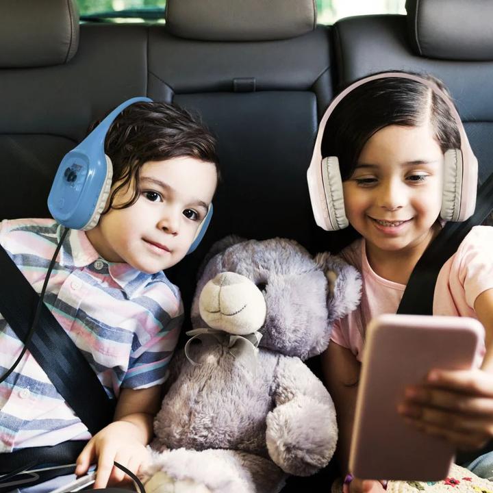 Produktbild Manta Kabelloses Stirnband für Kinder HDP802BL blau (keine Geräuschunterdrückung, 8 h, Kabelgebunden)