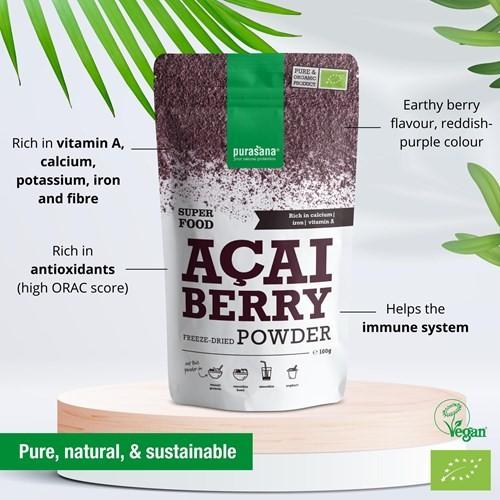 Produktbild Purasana Acai Berry Powder (100g) (Acai, 1 Stk., 100 g)