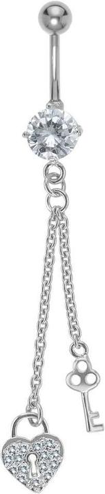 Image du produit Bijouteria Piercing nombril (Acier inoxydable, Laiton, Cristallin)