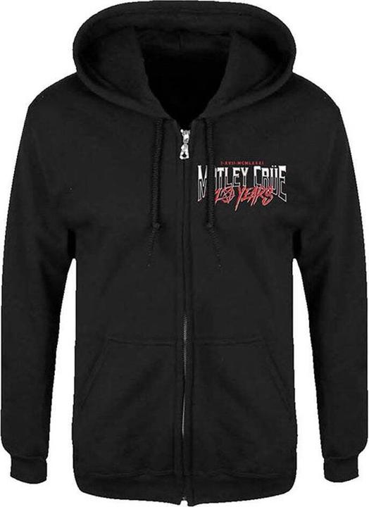 Motley Crue 40 Years Hoodie mit durchgehendem Reissverschluss (S)