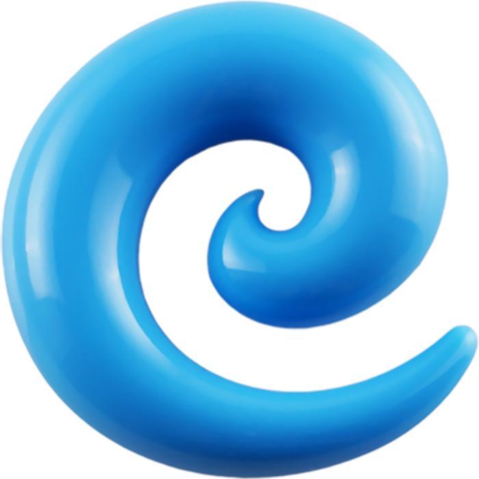 Star Piercing Dehnspirale hellblau (ohne Messing, Acryl)