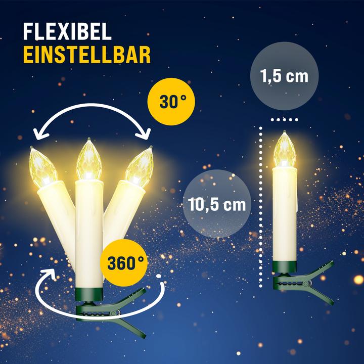 Produktbild Monzana Weihnachtsbaumkerzen (30 x)