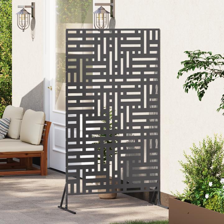 Produktbild VidaXL Sichtschutz 180 cm schwarzer Stahl (180 cm)