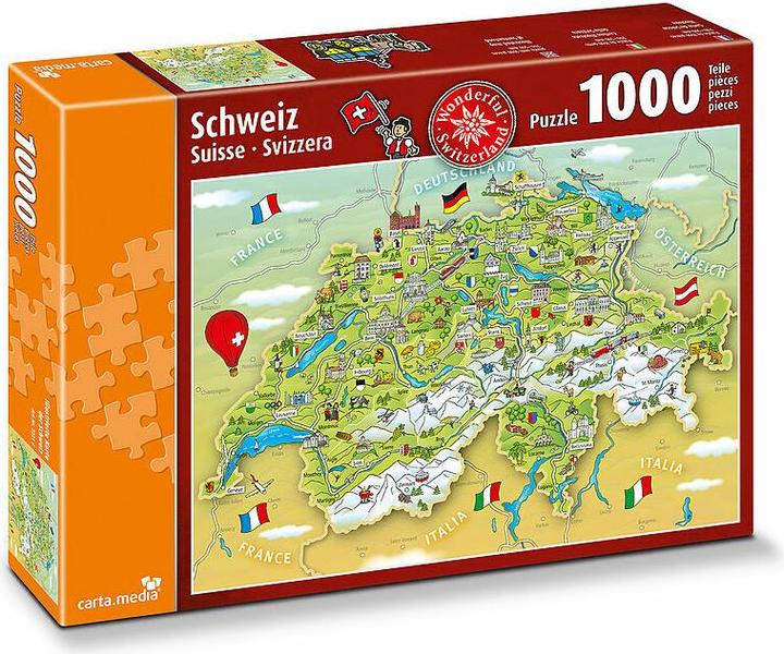 Immagine prodotto Mappa illustrata della Svizzera (1000 pezzi)