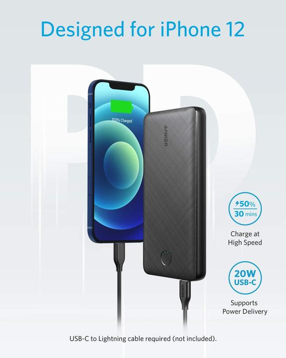 Image du produit Anker 525 (PowerCore 20K) (20000 mAh, 20 W, 74 Wh)