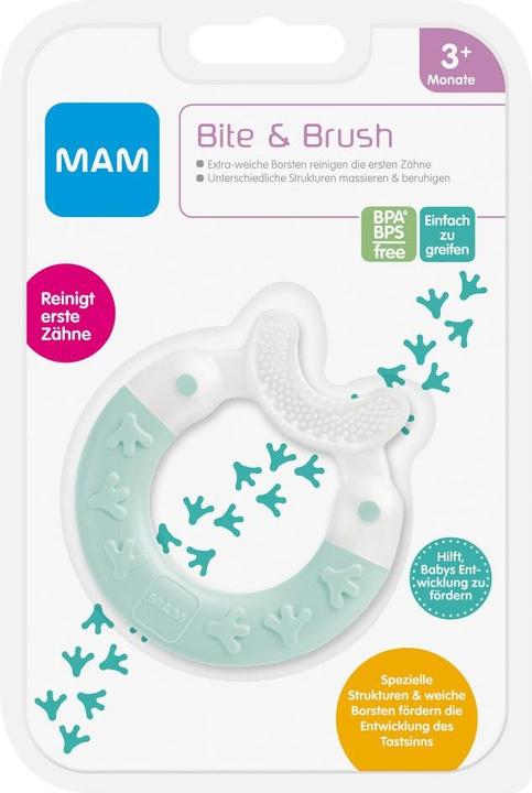 Actual product image MAM Bite ring Bite & Brush 3+ months, 1 pc, turquoise