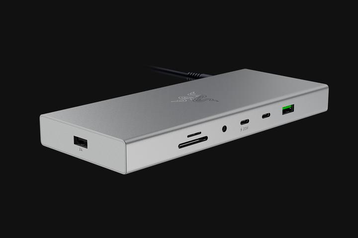 Actual product image Razer NB Acc Dock USB-C 4 Mercury (RC21-02280200-R3EK) (USB-C, 14 Ports)