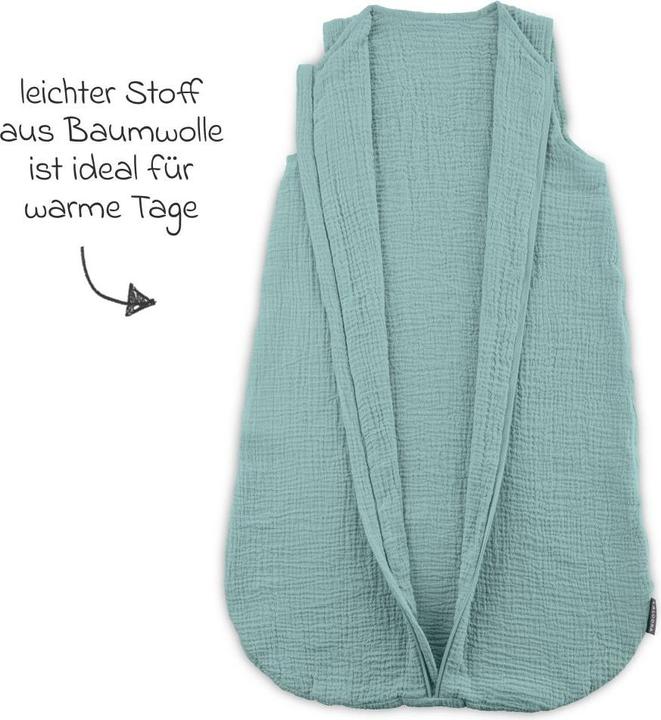 Produktbild La Loona LaLoona Schlafsäcke Sommer-Schlafsack Musselin / Mull - Mint - (70 cm, 0.5 TOG, Sommer)