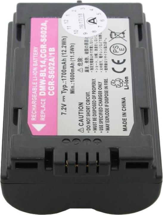 Actual product image AccuCell Akku Panasonic CGR-S602, CGR-S603 (Camera battery)