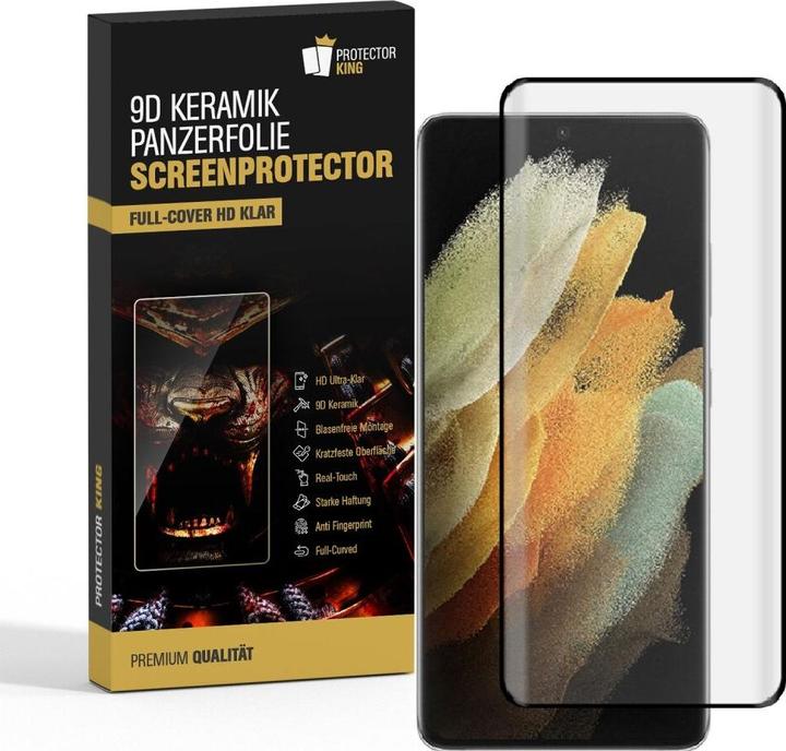 Actual product image Protectorking 3x Ceramic-Glass Full Cover HD Klar (3 Piece, Samsung Galaxy S21 Ultra)