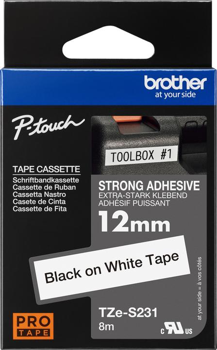 Produktbild Brother TZe-S231 (1.20 cm, Weiss, Schwarz)
