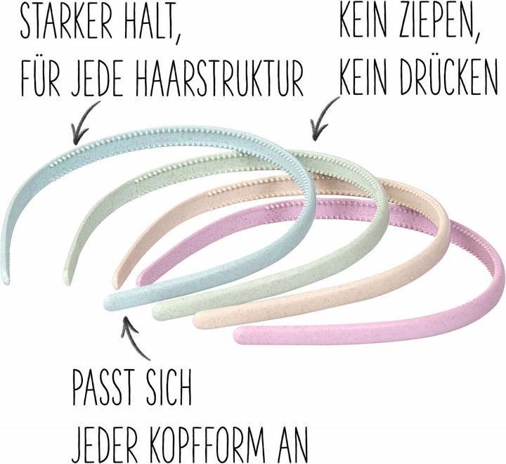 Actual product image Chiara Ambra Hairband set, 4 pcs., with straw