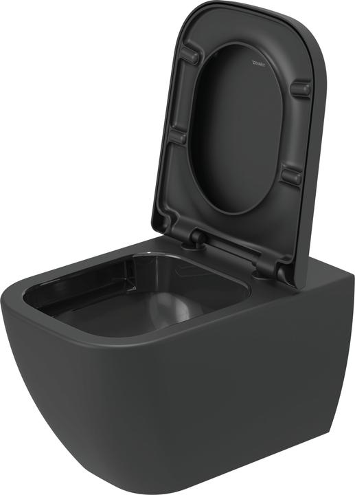 Produktbild Duravit Wand-WC HAPPY D.2 RIMLESS tief, 365x540mm anthrazit matt WG