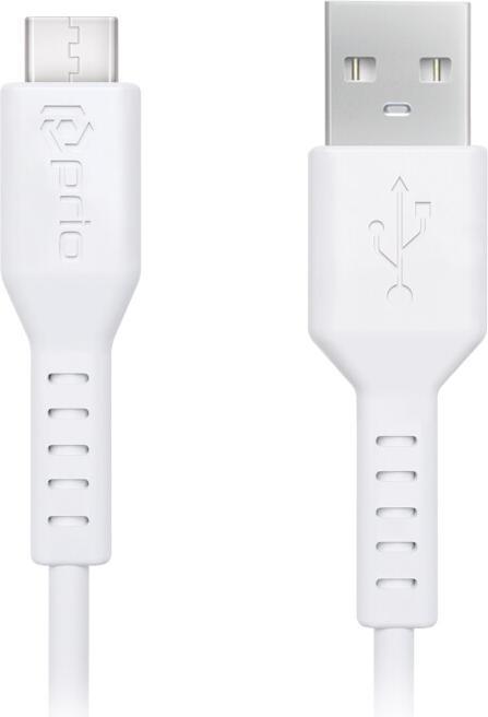 Image du produit prio Câble Charge & Sync Micro USB vers USB A 1,2m blanc (1.20 m, USB 2.0)