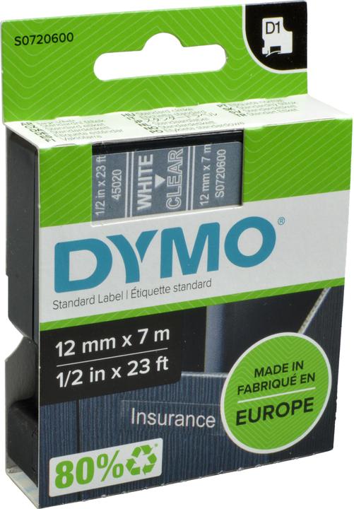 Produktbild Dymo S0720600 Standardband (1.20 cm, Transparent)