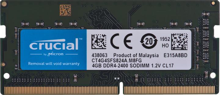 Productafbeelding Crucial Laptop geheugen (1 x 4GB, 2400 MHz, DDR4 RAM, SO-DIMM)