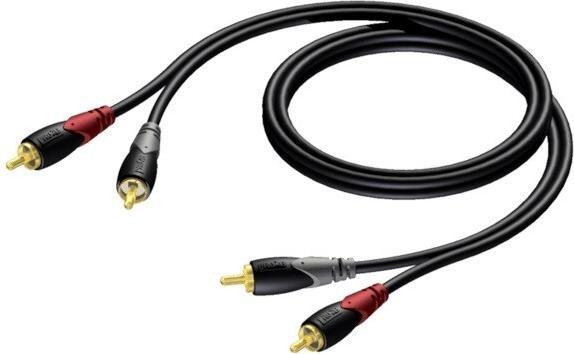 Image du produit Procab RCA (Cinch) x2 - RCA (Cinch) x2 kabelis 1m juodas (CLA800 (1 m, RCA)