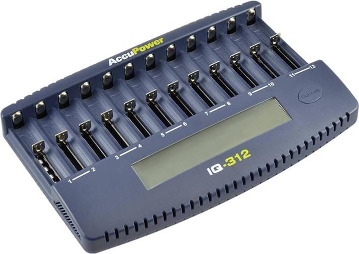 Immagine prodotto AccuPower IQ312 (1 pz., 10340, 10350, 10440, 10500, 12500, 12650, 13500, 13650, 14500, 14650, 16340, 16650, 17335, 17355, 17500, Caricabatterie senza batteria)