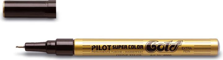 Produktbild Pilot Marker. Permanent. Extra fein. Strichstärke: 0,5 mm. Schreibfarbe: gold. (Gold, 0.50 mm, 1 x)