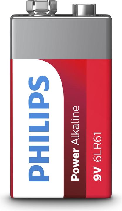 Image du produit Philips Power Life 6LR61P1B - Pile 9V - alcaline (1 pcs, 9V Block)
