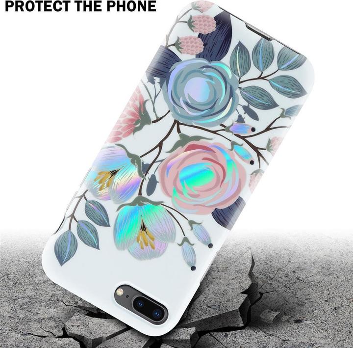 Produktbild Cadorabo IMD TPU Bunte Blumen & Blätter Cover (Apple iPhone 7 Plus, Apple iPhone 7s Plus)