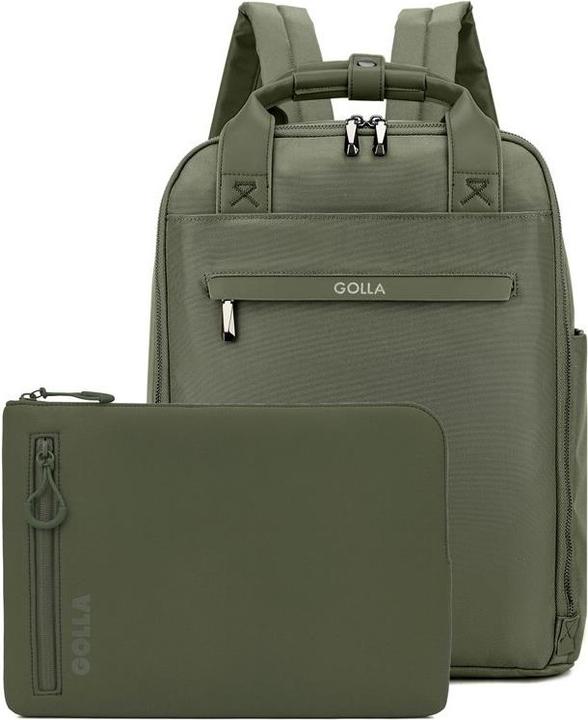 Actual product image Golla Set of backpack and laptop sleeve 13 inch, green
