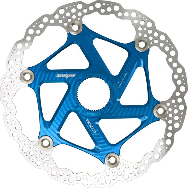 Actual product image Hope Floating Disc Brake Disc - Centre Lock - blue (200 mm)