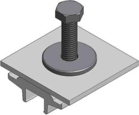 Actual product image Van der Valk Solar Systems 774223 Microinverter clamp - mounting for microinverters on Side++ profiles (Solar system mounting material)