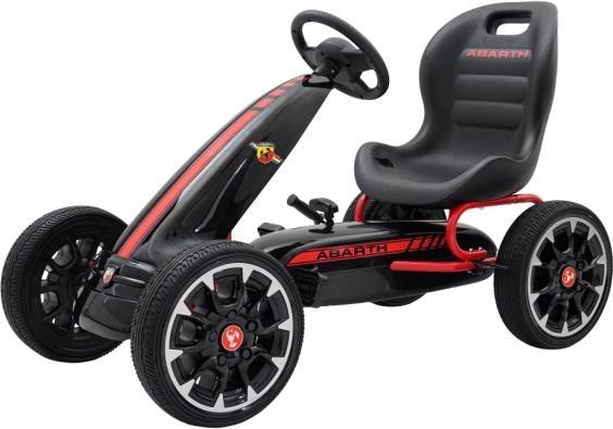 Megaleg Abarth Pedal GoKart til børn 3-8 år, Sort