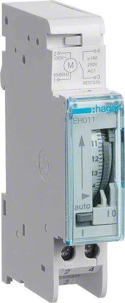 Hager HAG EH011 1S 230V 16A analogue time switch 1PLE with power reserve